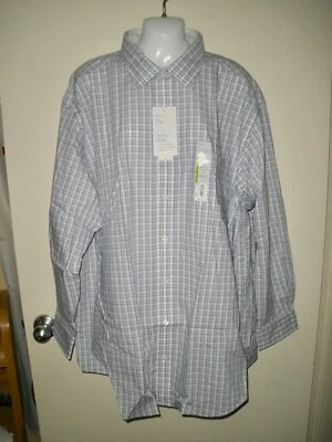 #713 Big & Tall Croft & Barrow® Easy-Care púrpura blanco a cuadros sin plancha 20 34 35 Foto 1 de 4