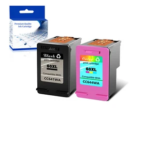 60XL Black Colour Ink Cartridge FOR HP DeskJet F4280 D2560 F4480 D1660 F4292 - Zdjęcie 1 z 6