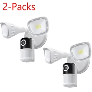 2PCS Outdoor 2K FloodLight Security Camera Color Night Vision Home WiFi CCTV Cam - Picture 1 of 10