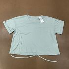 American Eagle Women's Size Small Pale Green Short Sleeve Cropped T-Shirt NWT