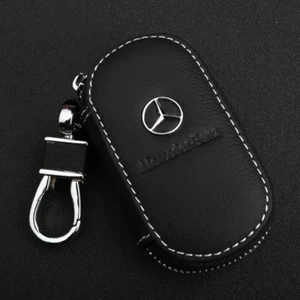 Für Benz Schlüsselanhänger schlüsseltasche leder autoschlüssel Lanyards Schwarz - Bild 1 von 5
