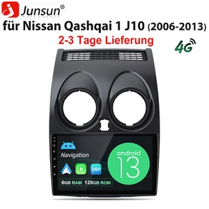 Android14 Carplay 6+128GB Für Nissan Qashqai J10 2007-2015 Autoradio Nav RDS SWC - Bild 1 von 18