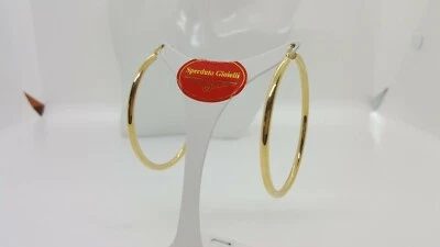 ORECCHINI A CERCHIO DI GRANDE DIMENSIONE ORO GIALLO 750 18KT 5,3 GRAMMI (4661)  - Immagine 1 di 4