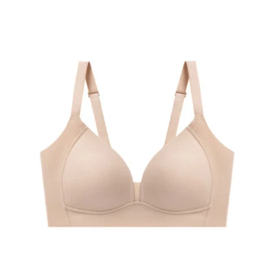 Sujetador minimizador 100 % forro de seda morera para mujer sin cables inalámbrico sedoso bralette Foto 1 de 4