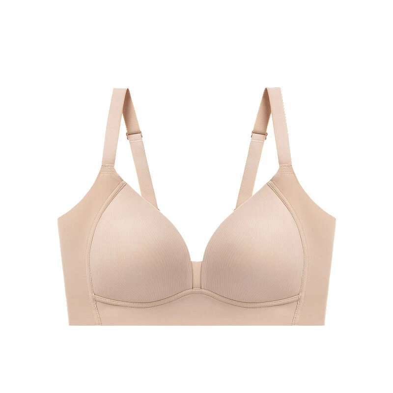 Sujetador minimizador 100 % forro de seda morera para mujer sin cables inalámbrico sedoso bralette Foto 1 de 4