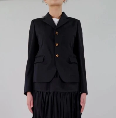 Chaqueta Blazer Comme Des Garcons A Medida Top Oficina Azul Marino Mujer Talla JP S Foto 1 de 4