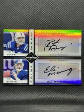 2007 Donruss Leaf Limited PEYTON & ELI MANNING Dual Prime Pairings Auto #25/25