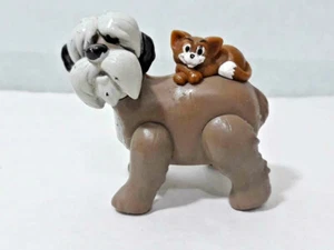 Vintage Disney 101 Dalmatians Colonel Dog & Sergeant Tibbs Cat Toy Figure - Picture 1 of 3