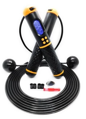 Fitness Springseil mit Zähler Skipping Hüpfsei & Anti-Rutsch Griffe, Verstellbar - Bild 1 von 4