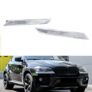 1Pair Front Fender Side Marker Reflector Lights For BMW X6 E71 E72 X5M 2008-2014