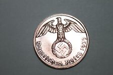 Moneda Alemana Nazi III Reich Swastika de 1939-E , 1 Pfennig Cobre. MUY ESCASA!!