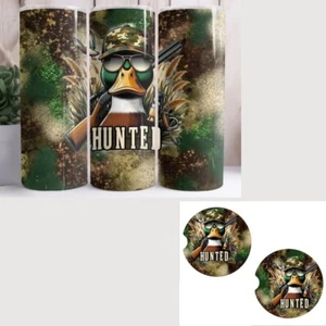 Entenjagd Camouflage Western 20 Oz dünner Becher und Auto Untersetzer Geschenkset Produktbündel - Bild 1 von 1