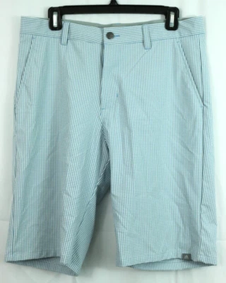Pantalones Cortos de Golf Adidas Azul Guinga Para Hombre 32 Rendimiento Poli Frente Plano 10" Cuadros Foto 1 de 4