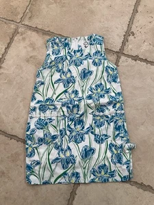 Lilly Pulitzer Blue & White Shift Dress With Crocheted Pockets;Girls Size 4 READ - Picture 1 of 12