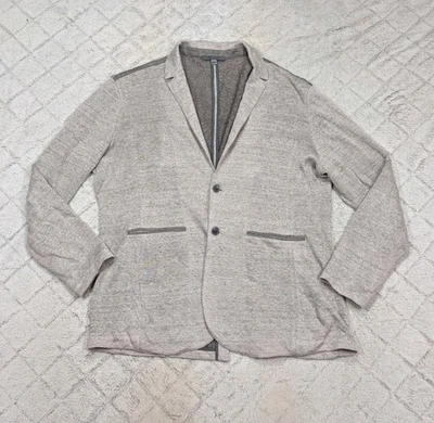 Chaqueta John Varvatos Para Hombre XXL Gris Lino Algodón Blazer Suéter Deportivo 2 Botones Foto 1 de 4