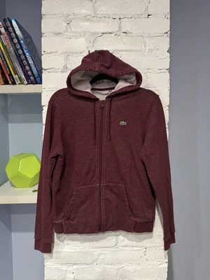 Chaqueta con Capucha Lacoste Sport Rojo Granate Cremallera Completa Bolsillos Para Mujer Talla 36 (XS) Foto 1 de 4