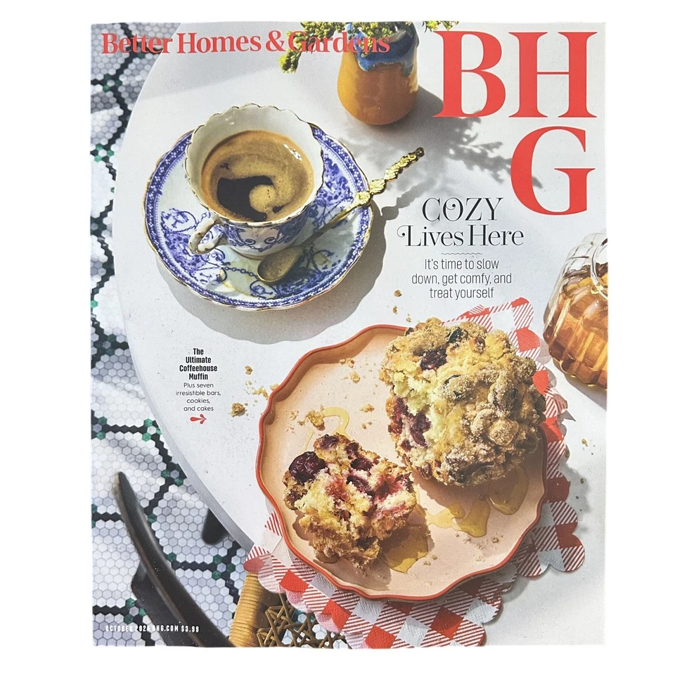 Better Homes Gardens Magazine BHG October 2025 Cozy Lives Here Recipes - Imagem 1 de 1