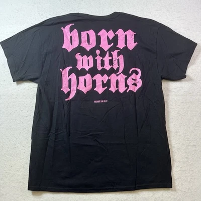 Camiseta Machine Gun Kelly MGK Born With Horns Rock Band Merch Tour Band Talla XL Foto 1 de 4