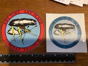 2 DIFF VINTAGE COMBAT TALON II WITH THE GUTS TO TRY/ANY TIME ANY PLAC STICKERS - Picture 1 of 2