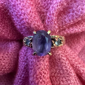 Vintage 9CT Gold Amethyst Ring - Bild 1 von 7