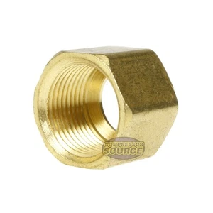 1/2" Compression Nut Hex Shape 11/16"-20 Thread Size Solid Brass Fitting - Picture 1 of 6