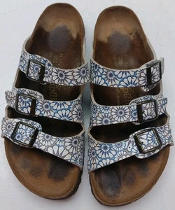 PAPILLIO by Birkenstock Women’s Sz 10 Florida Sandals 3 Strap Floral - Picture 1 of 8