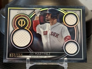 2020 Topps Tribute J.D. Martinez #TTR-JDM Triple Relic #'d 34/150 - Foto 1 di 2