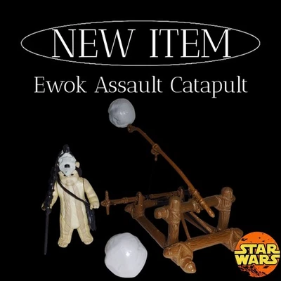 Star Wars Vintage 1983 Rotj Ewok Assault Catapult Action Playset & Complete Ewok - Image 1 of 4