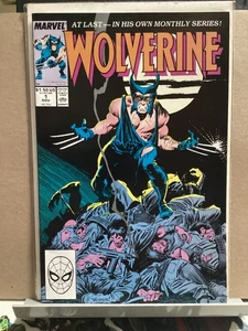 WOLVERINE #1 MARVEL 1988 PRIMERA SERIE EN SOLITARIO DEBUT DISFRAZ NEGRO - Imagen 1 de 7