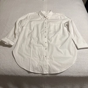 New With Tags Talbots Women’s Button Down Dress Shirt 100% Cotton White Size M - Picture 1 of 10