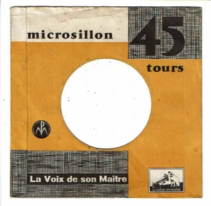 POCHETTE VIDE de Disque Vinyle 45T LA VOIX DE SON MAITRE taché punki64 RARE - Imagen 1 de 2