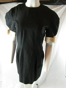 ALbert Nipon Black Dress w Bow Sleeves SZ 6 - Picture 1 of 11
