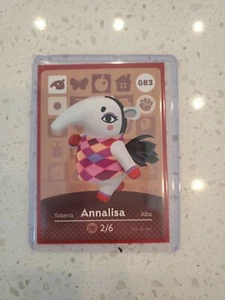 Carta amiibo Annalisa #083 Mai scansionata Animal Crossing con manica e caricatore superiore - Foto 1 di 2