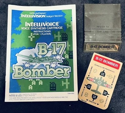 B-17 Bomber Intellivision 1982 Video Game Instructions Manuel Overlays Vintage - Image 1 of 4