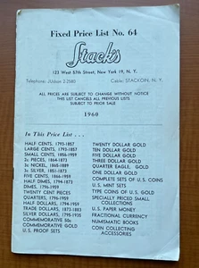 Stack's Fixed Price List No 64 - Coins, Currency, Supplies, & Literature 1960 - Picture 1 of 2