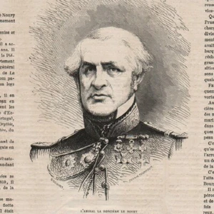 Ferme de Groslay - Amiral La Roncière le Noury - Gravure de presse 1870 - Picture 1 of 2