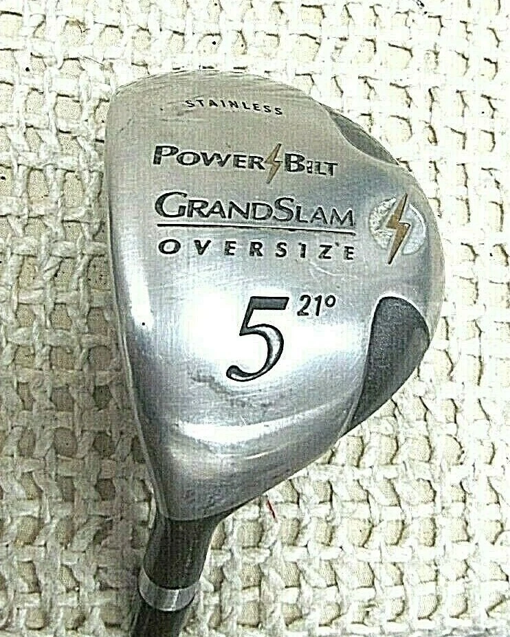 POWERBILT GrandSlam 超大球道 5 木质 42 英寸左手 ~ Reg 钢质杆身 — 第 1/4 张图片