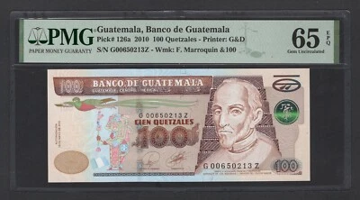 Guatemala 100 Quetzales 19-5-2010 P126a Uncirculated Grade 65 - Image 1 of 2