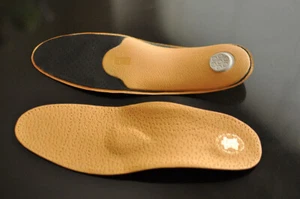 3 Paar Footbeds Orthopädische Einlegesohlen Leder Sohlen Schuhe Einlagen Fußbett - Bild 1 von 5