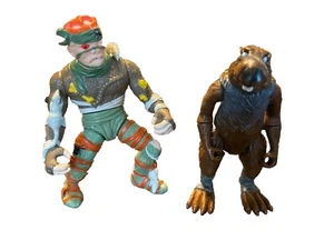 Juego de 2 figuras de colección 1989 TMNT Teenage Mutant Ninja Turtles Rat King y '88 Splinter - Imagen 1 de 9