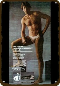 1981 JOCKEY MICRO 3 MEN'S UNDERWEAR Vintage Look REPLICA METAL SIGN - JIM PALMER - Picture 1 of 1