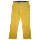 GIORGIO Mens Jeans Pants Cord Chino Stretch Straight XL 52 W36 L34 Camel Ocher
