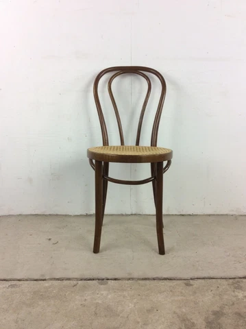 Mid Century Bentwood Cafe Chair with Caned Seat Cover