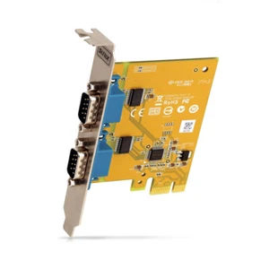 Serial 2 Port RS232 PCI-Express Spec 2.0 Card PCI Express 16C950 UART cntroller - Picture 1 of 8