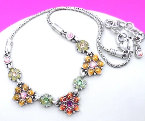 Brighton Garden Of Eden Flower Necklace Retired Jewelry - Picture 1 of 6