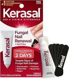 Kerasal Nail Renewal and Nail File Combo Pack, Restores Discolored - 0.33oz - Picture 1 of 7