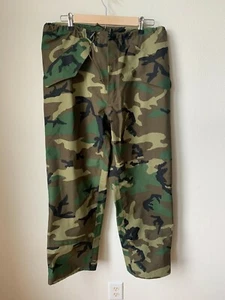 US Army GORETEX Trouser Waterproof Pants Cold Weather Medium Camo Green Military - Picture 1 of 5