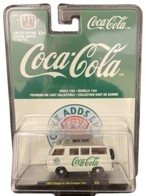M2 Machines 1:64 Coca-Cola Limited Edition White Green 1965 Dodge Van 1 of 8750 - Image 1 of 2