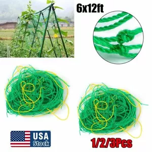 Garden Plant Climbing Net Trellis Netting Mesh Support Fruits Vine Veggie Bean - Picture 1 of 11