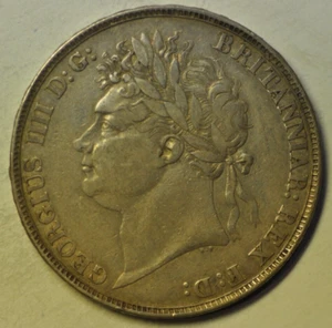 mw26367 G. Britain; Crown 1822 George IV Edge: SECONDO Mintage: 125,000 RARE ! - Picture 1 of 2